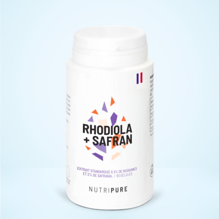 RHODIOLA ROSEA SAFRAN 60 GELULES (1 MOIS) NUTRIPURE