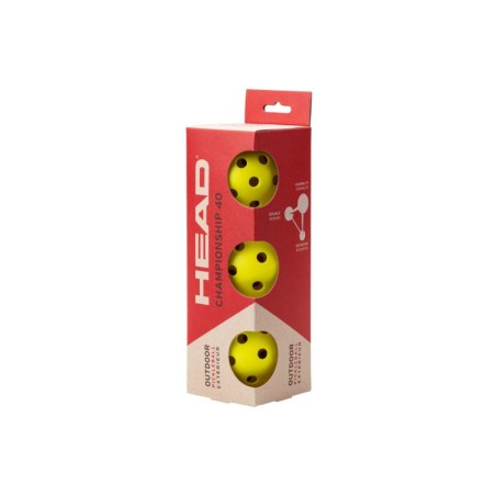 HEAD CHAMPIONSHIP 40 - LOT DE 3 BALLES PICKLEBALL