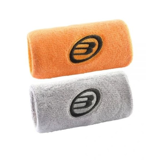 BULLPADEL SERRE-POIGNETS ORANGE/BLANC X2