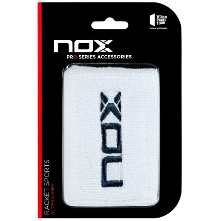 Bracelets de sport de padel NOX Blanc / Bleu Marine